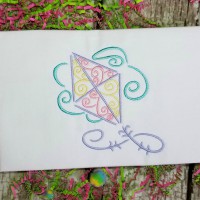 Summer Kite Machine Embroidery Design
